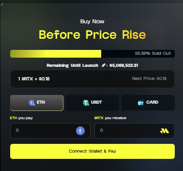 Remittix presale Dashboard