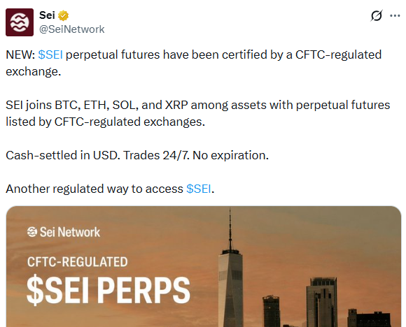$SEI Perpetual Futures