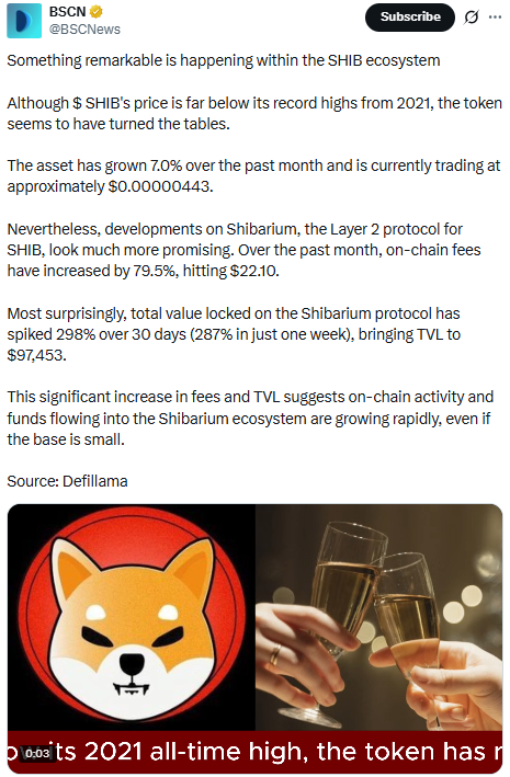 SHIB News: Shibarium's TVL Surge SHIB News: Shibarium's TVL Surge