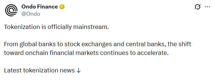 Ondo Finance Post on X