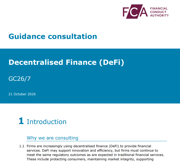 UK FCA DeFi Rules adn Regulations