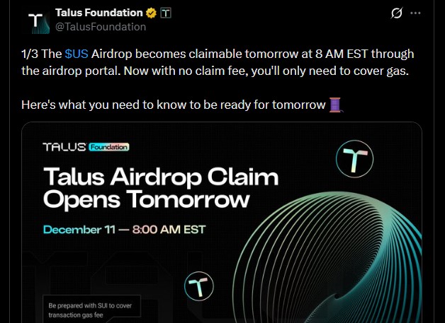 Talus Airdrop Listing Date Today Talus Airdrop Listing Date Today