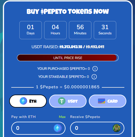 pepeto token price