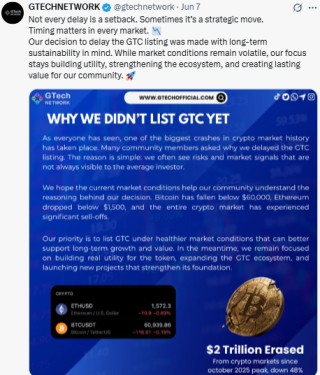 GTech Network GTC listing delay explained 