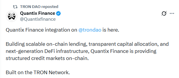 Tron DAO X post on Whale activity