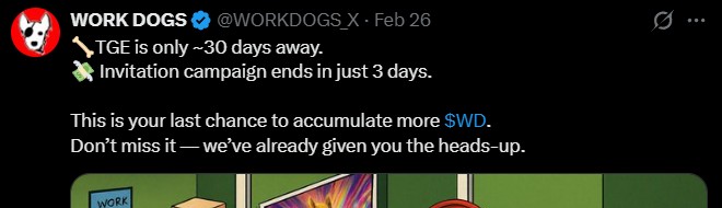 Work Dogs TGE date Work Dogs TGE date