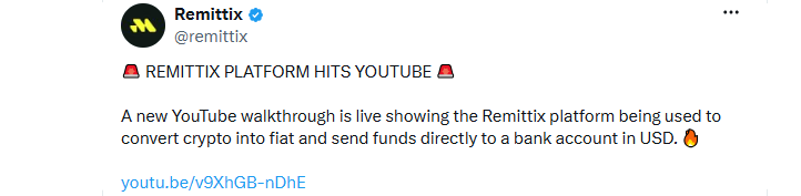 Remittix YouTube Video Remittix YouTube Video