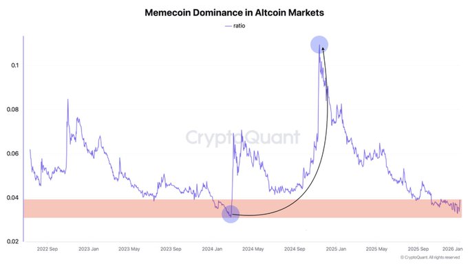 memecoins surge yearly data