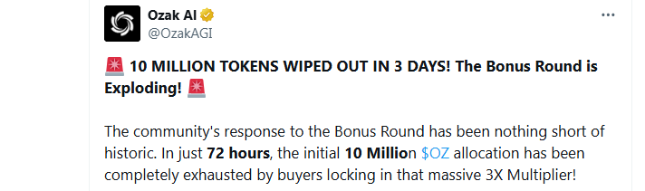 Ozak AI 3x Bonus Round Ozak AI 3x Bonus Round