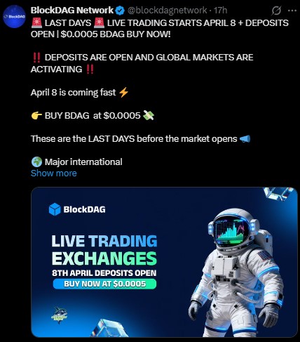 BDAG Listing Update BDAG Listing Update