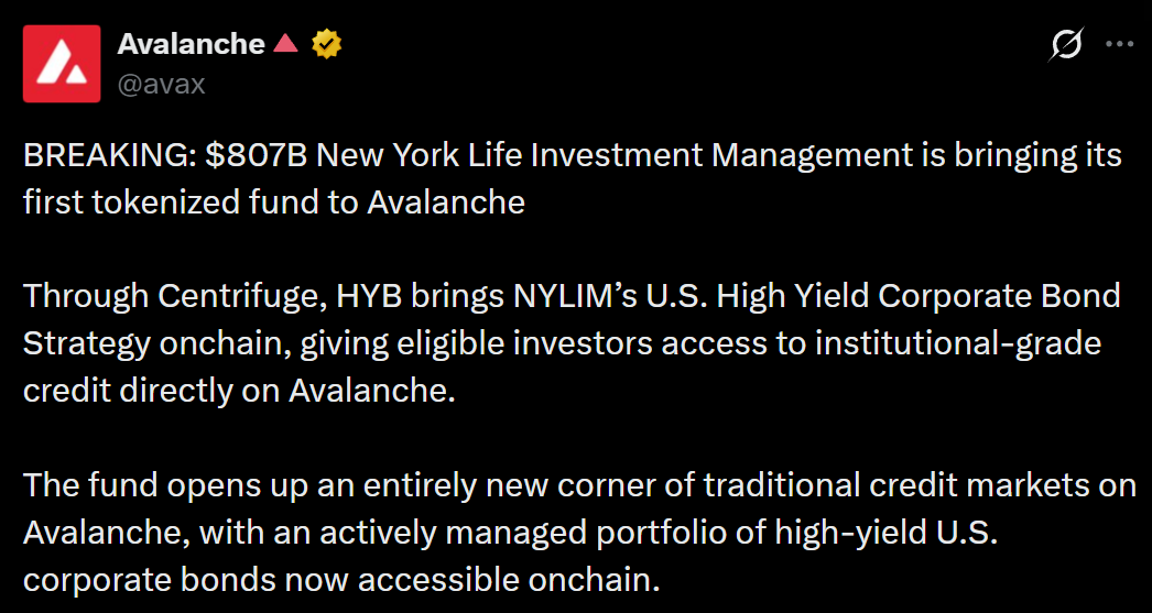 Avalanche own announcement