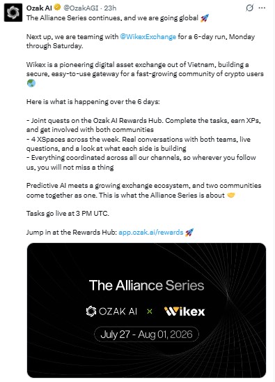 Ozak AI Alliance Series Continues