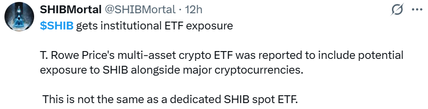 SHIB ETF Exposure: Multi-Asset Fund Is Not a Spot ETF SHIB ETF Exposure: Multi-Asset Fund Is Not a Spot ETF
