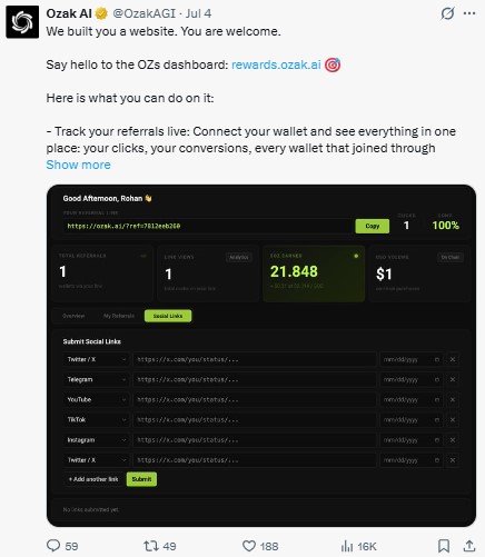 Ozak AI 99.22% presale sold