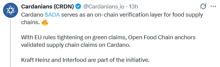 Cardano partnership with OFC