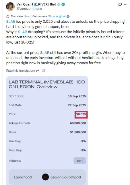 Why Is LAB Coin Falling