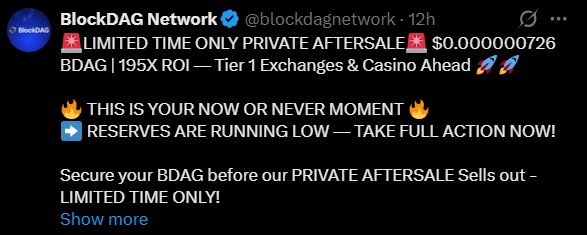 BlockDAG Listing and Private Sale