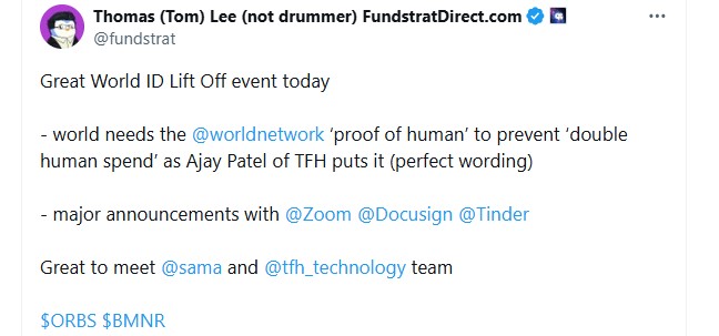 WORLDCOIN Key Partnerships