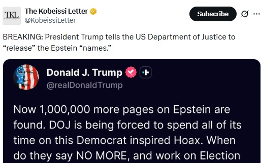 Epstein FIles Record Update Epstein FIles Record Update