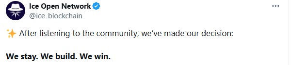 Ice Open Network Restructure Plan