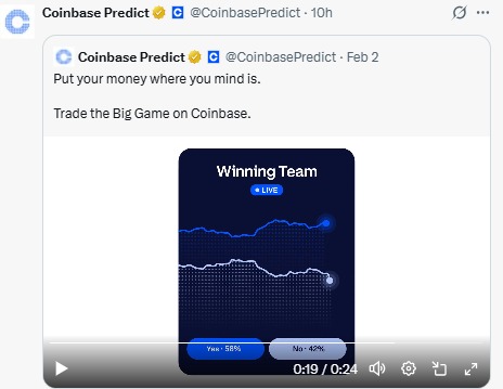 Coinbase prediction markets