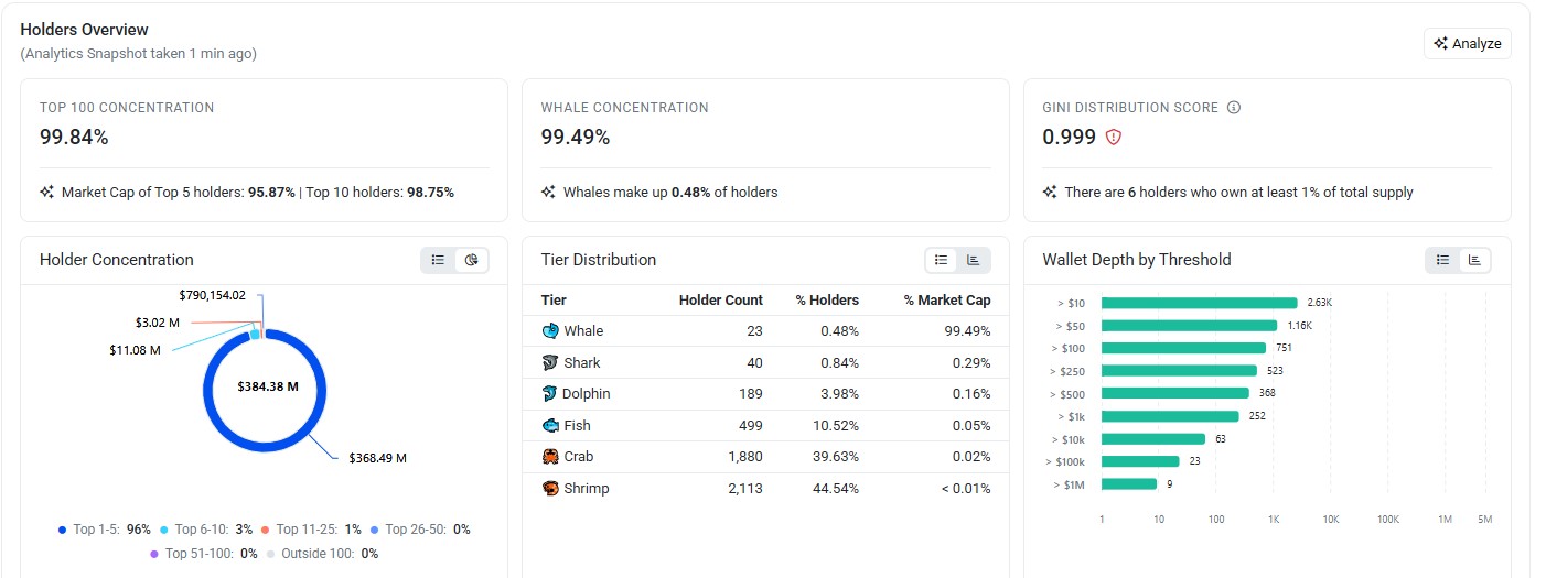Tokenomics and Holder Concentration