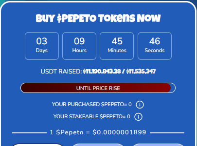 pepeto presale price pepeto presale price