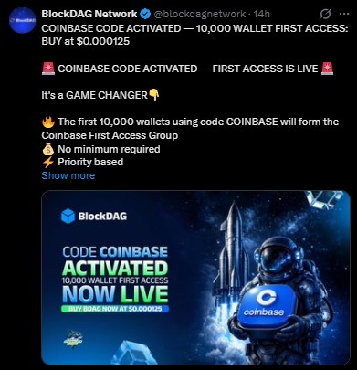 BlockDAG Coinbase code