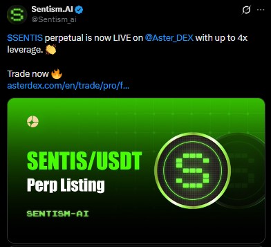 SENTIS Aster DEX Trading