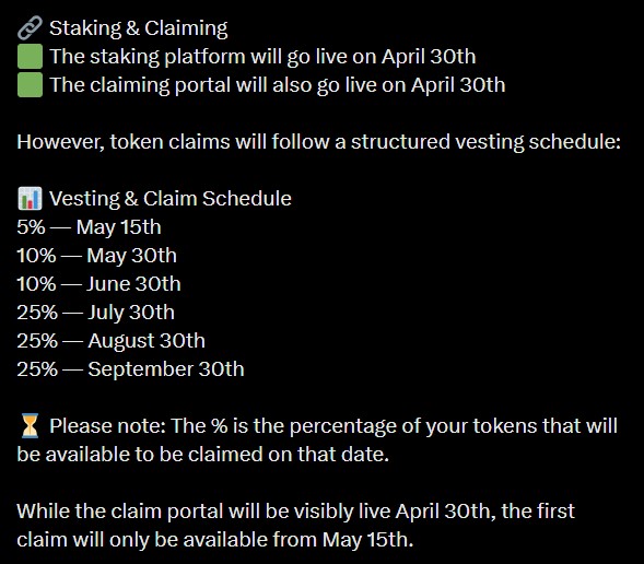 RBLK Claim and staking details
