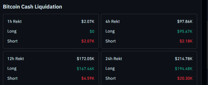 Bitcoin Cash Liquidation Overview