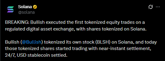 Bullish Launches Tokenized Equity Trading on-chain Bullish Launches Tokenized Equity Trading on-chain