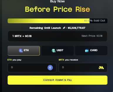 Remittix presale at $0.16 Remittix presale at $0.16