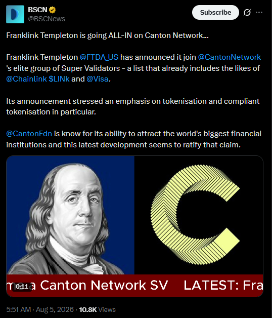 Chainlink latest news on x 