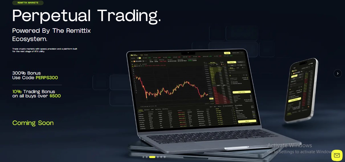 Remittix Markets trading platform preview