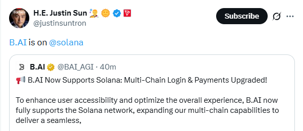 justin sun x offical tweet screenshot justin sun x offical tweet screenshot