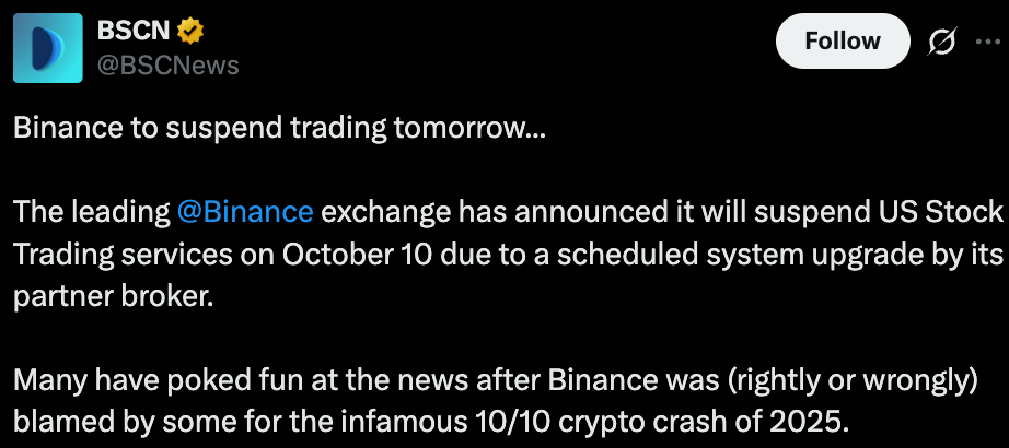 BSCN Official tweet