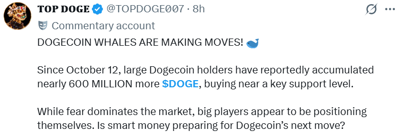 DOGE News: Whales Reportedly Add 600 Million DOGE DOGE News: Whales Reportedly Add 600 Million DOGE