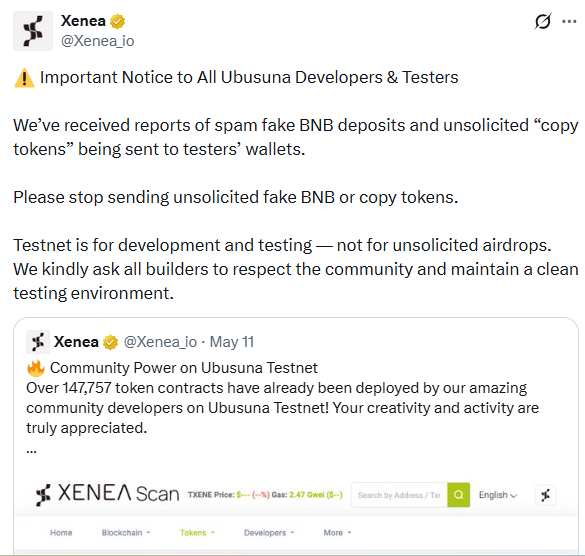 xenea official tweet
