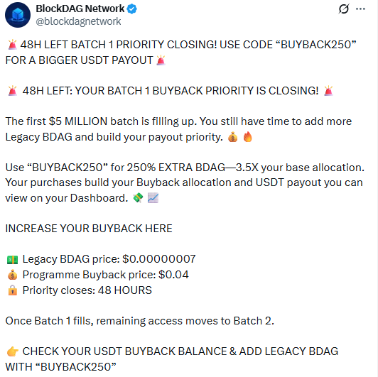 blockdag buyback tweet