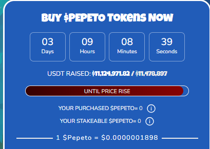 pepeto presale price pepeto presale price
