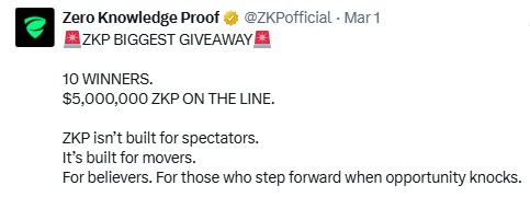 ZKP Giveaway