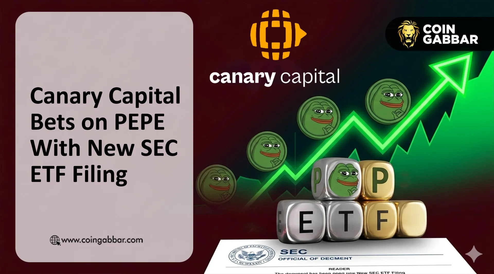 Canary Capital Bets on PEPE ETF With New SEC Filing