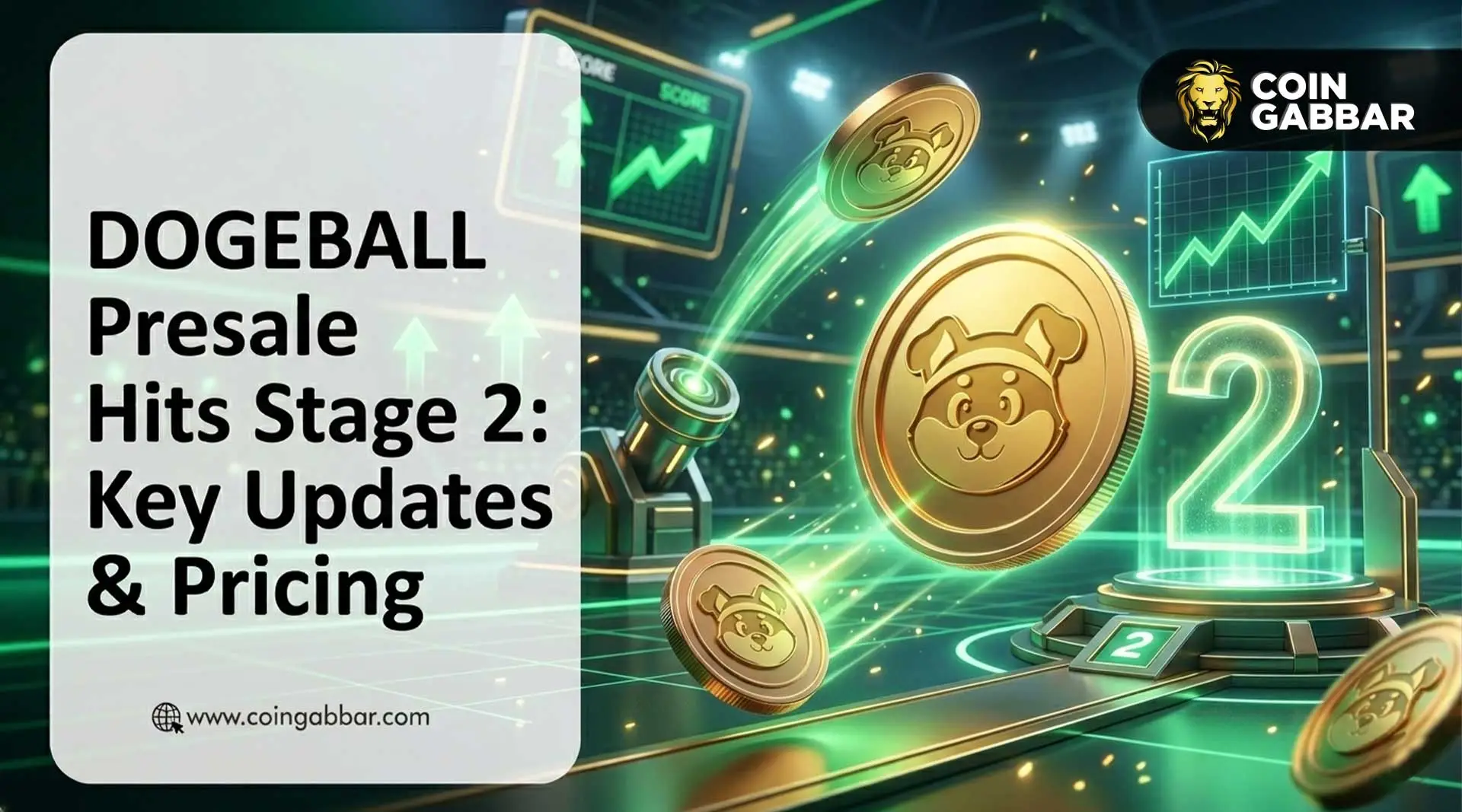 DOGEBALL presale widget with price and participation stats