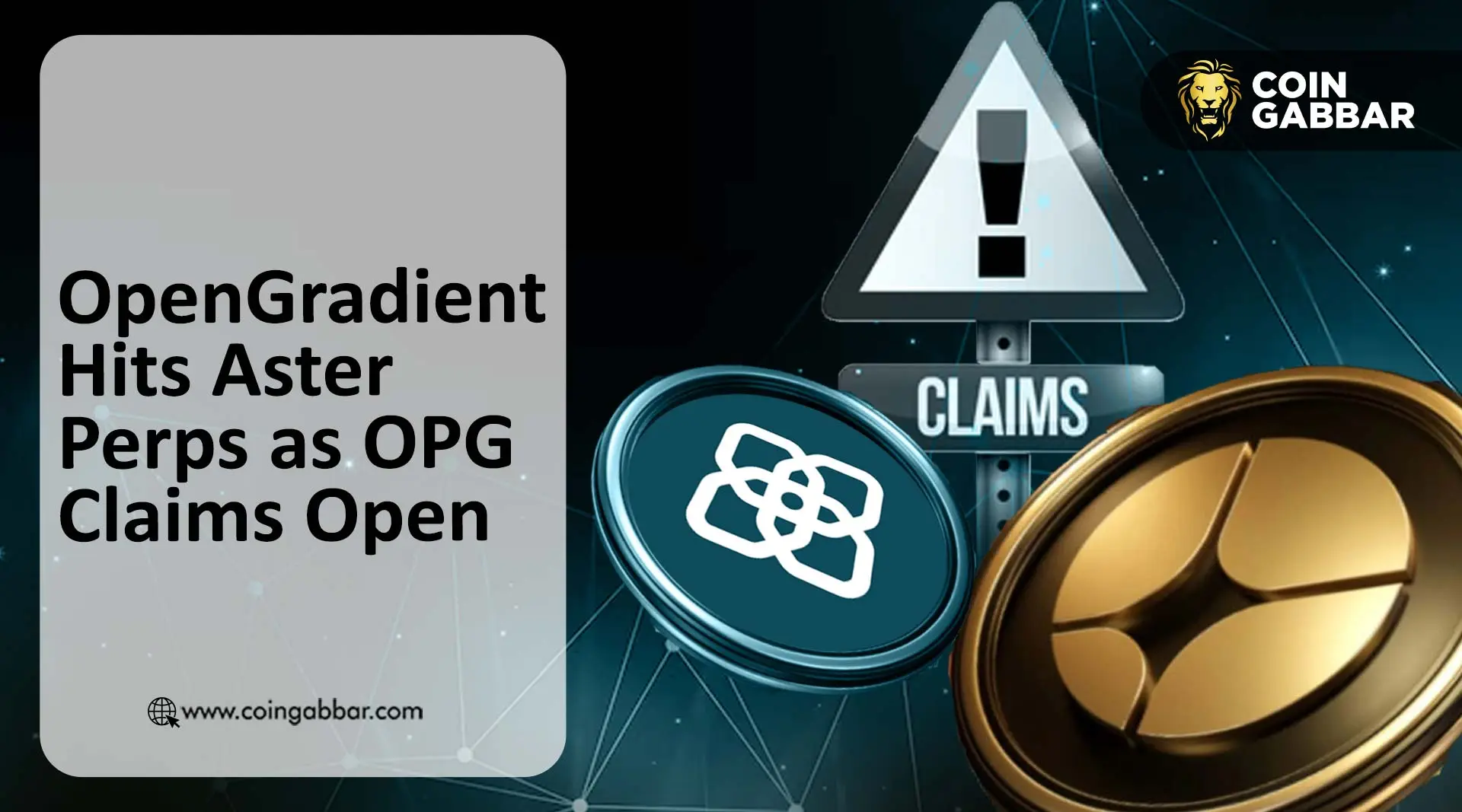 OpenGradient Hits Aster Perps as OPG Claims Open