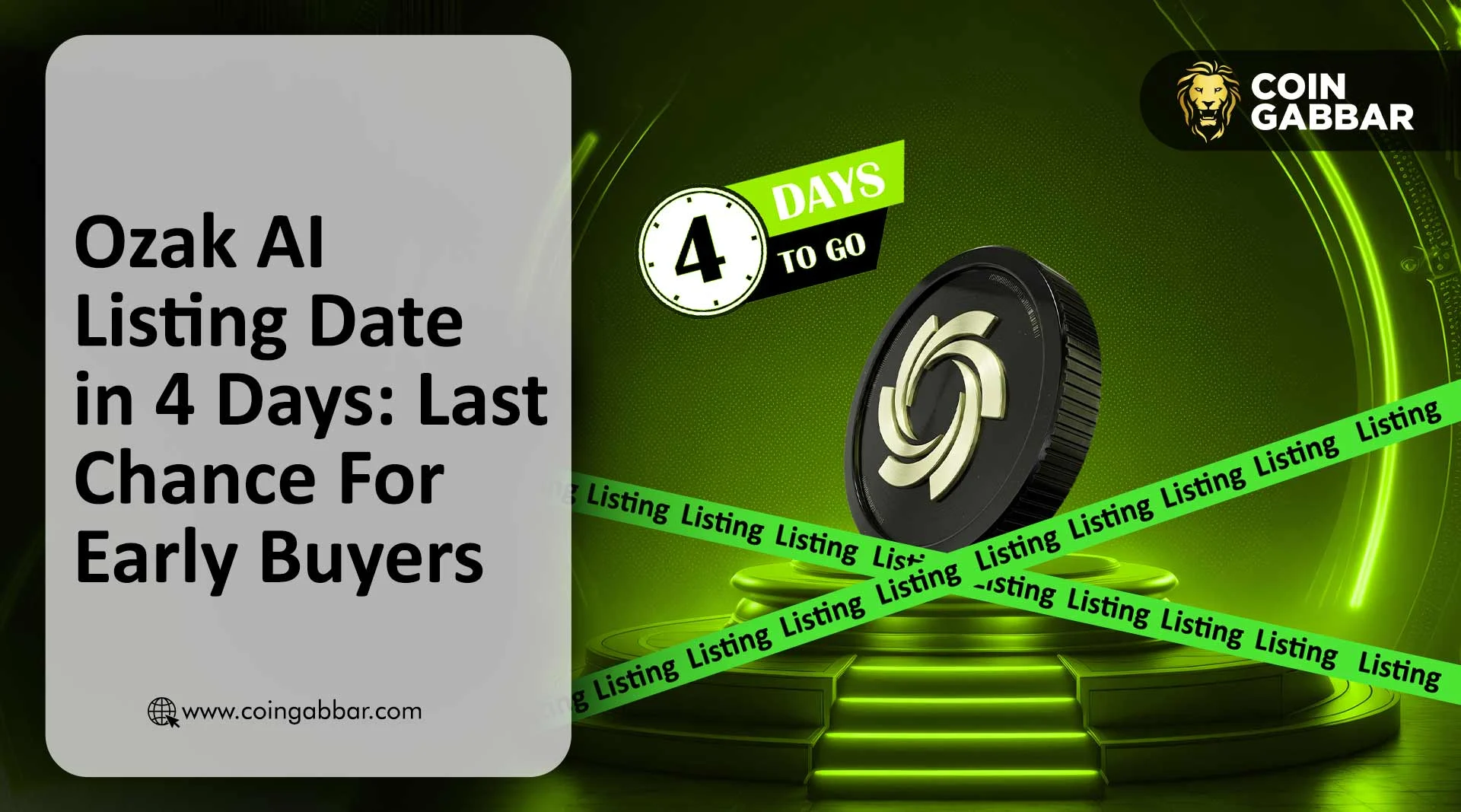 Ozak AI Listing Date in 4 Days: Last Chance For Early Buyers