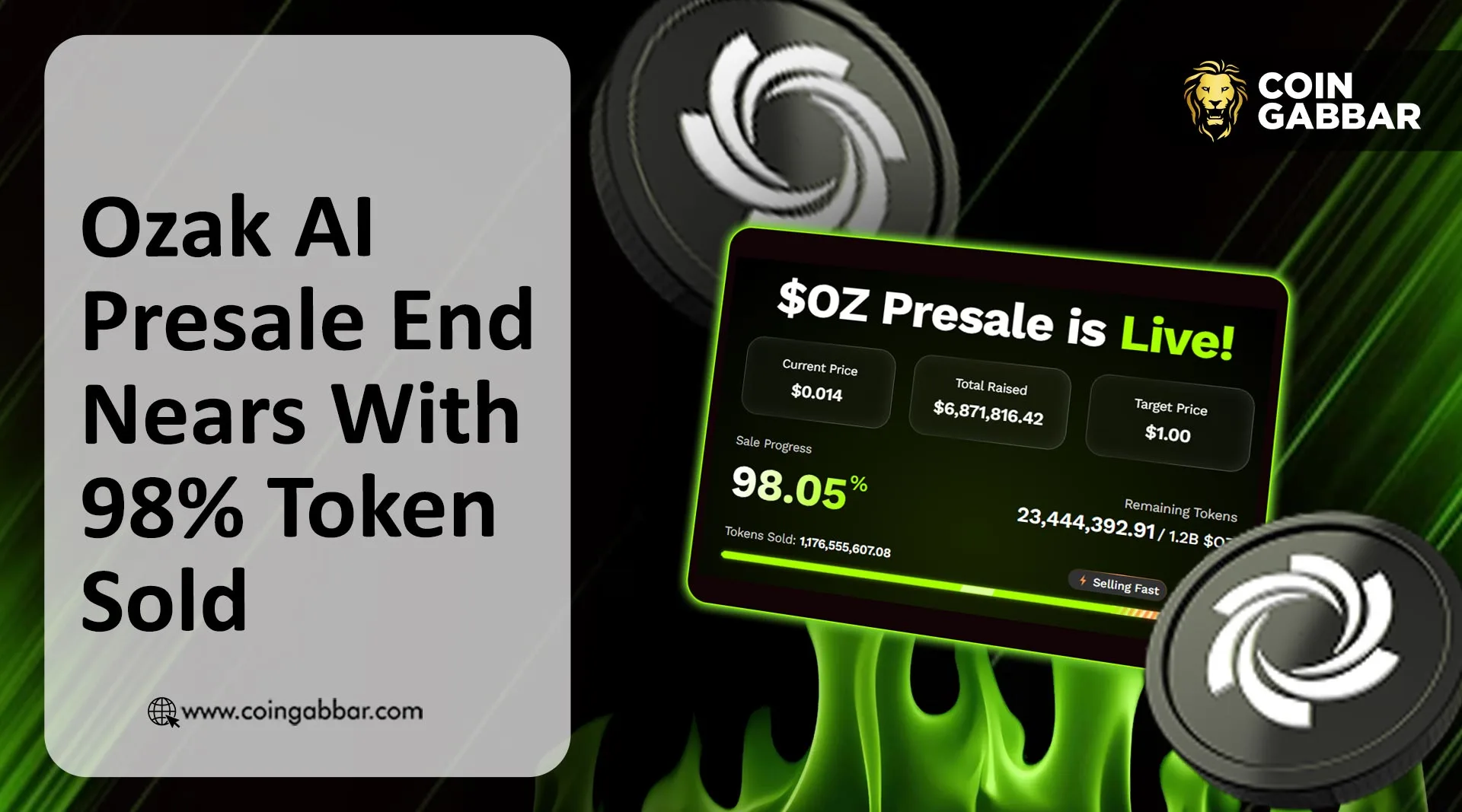 Ozak AI Presale End Nears With 98% Token Sold