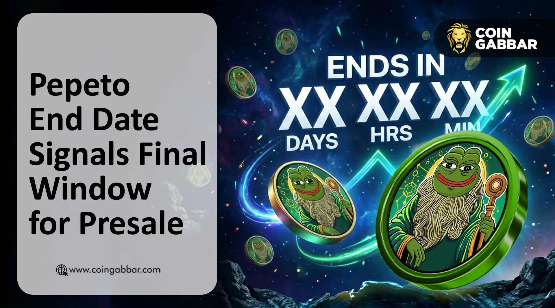 Pepeto end date countdown on presale dashboard