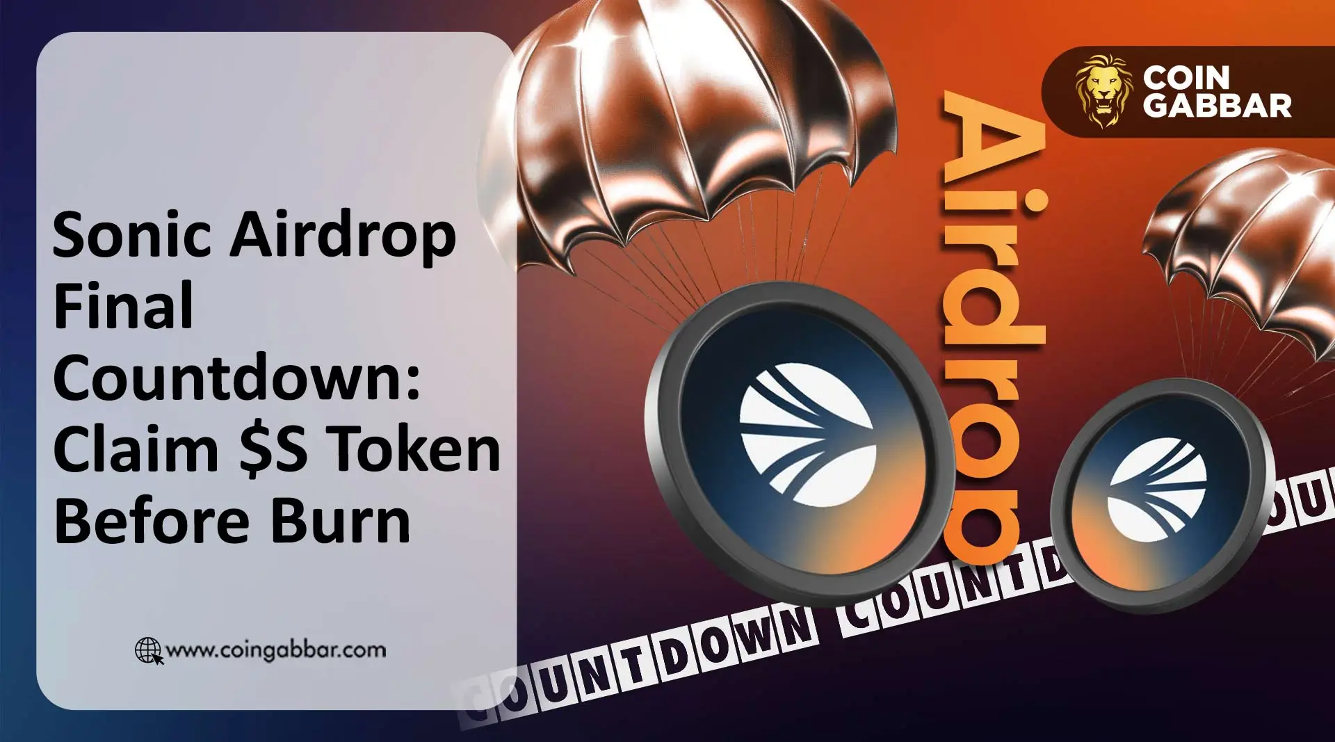 Sonic Airdrop Final Countdown: Claim S Token Before Burn