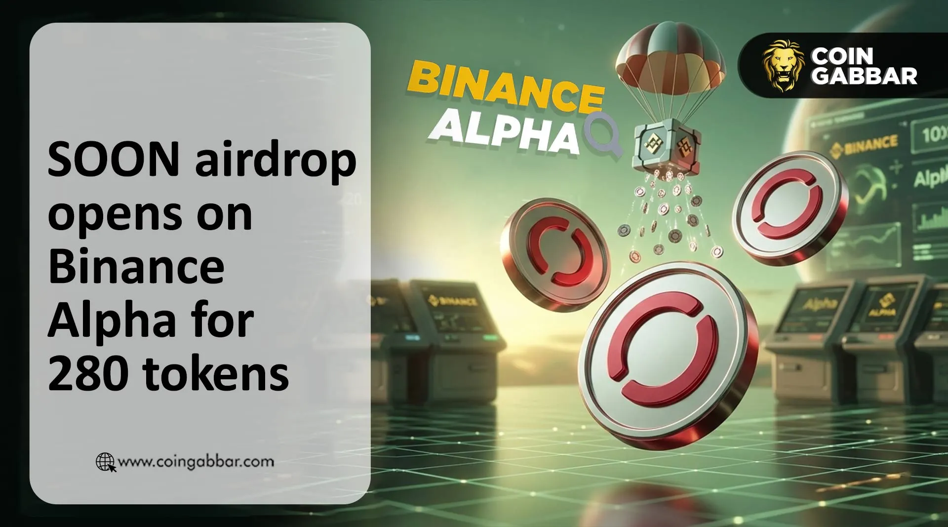 SOON airdrop notice on Binance Wallet for Alpha users